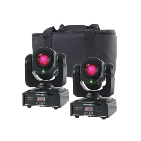 Set 2 Cabezas Moviles Led Beam 1x45w Rgbw Laser Verde Rojo